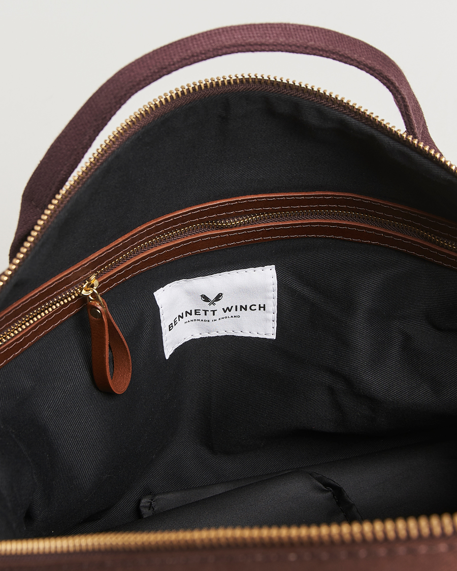 Uomini | Borse | Bennett Winch | Canvas Weekender Black Chocolate