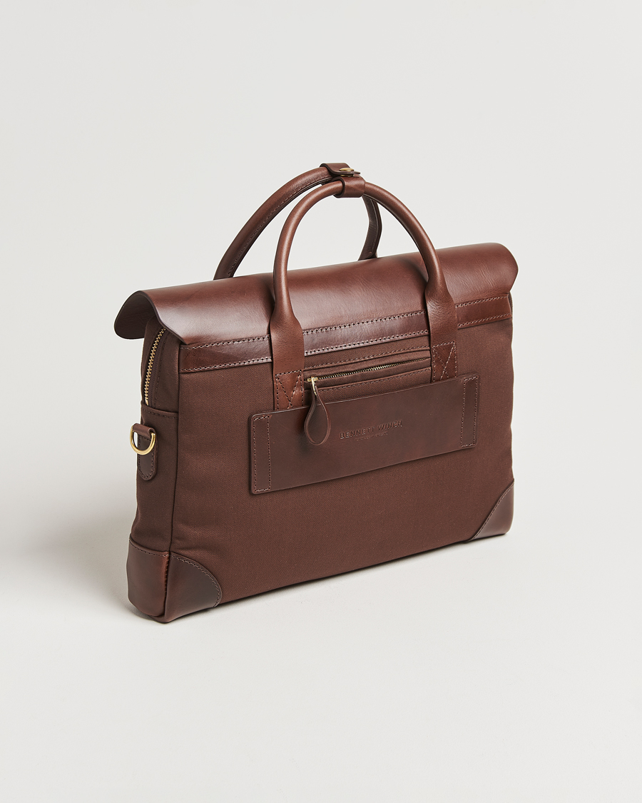 Uomini | Borse | Bennett Winch | Canvas Briefcase Chocolate