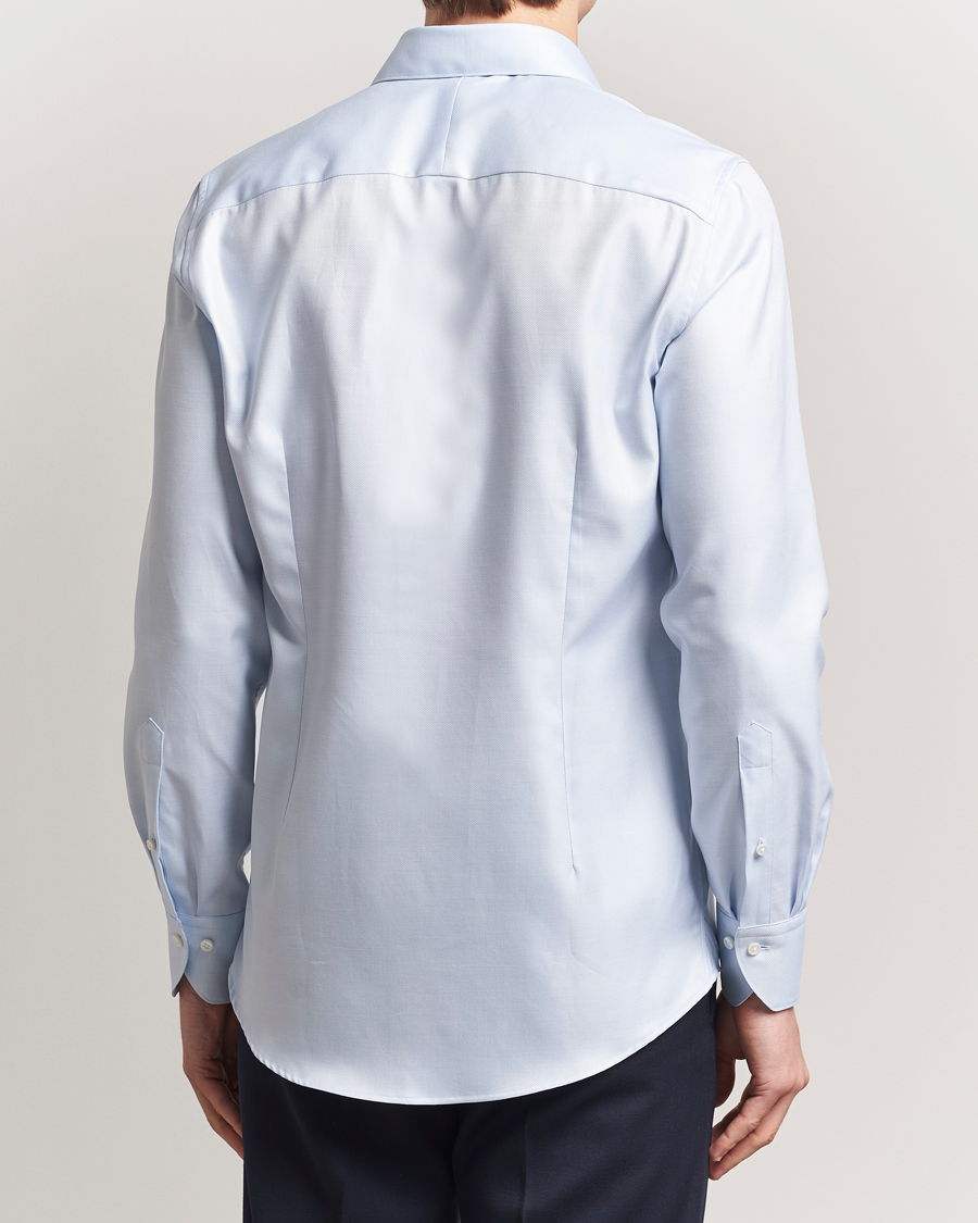 Uomini | Camicie | Stenströms | 1899 Slim Cotton Twill Shirt Light Blue