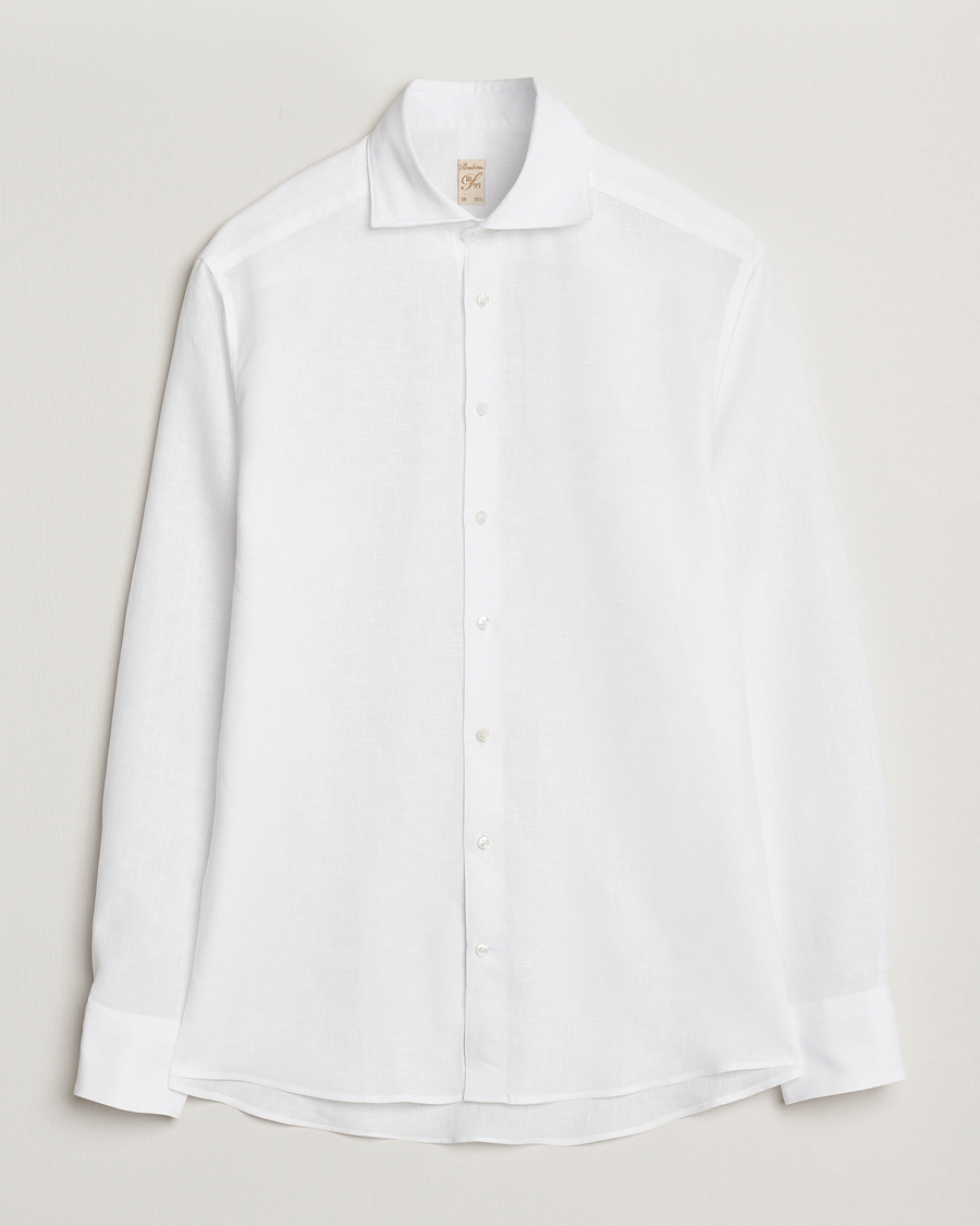 Uomini | Camicie | Stenströms | 1899 Linen Shirt White
