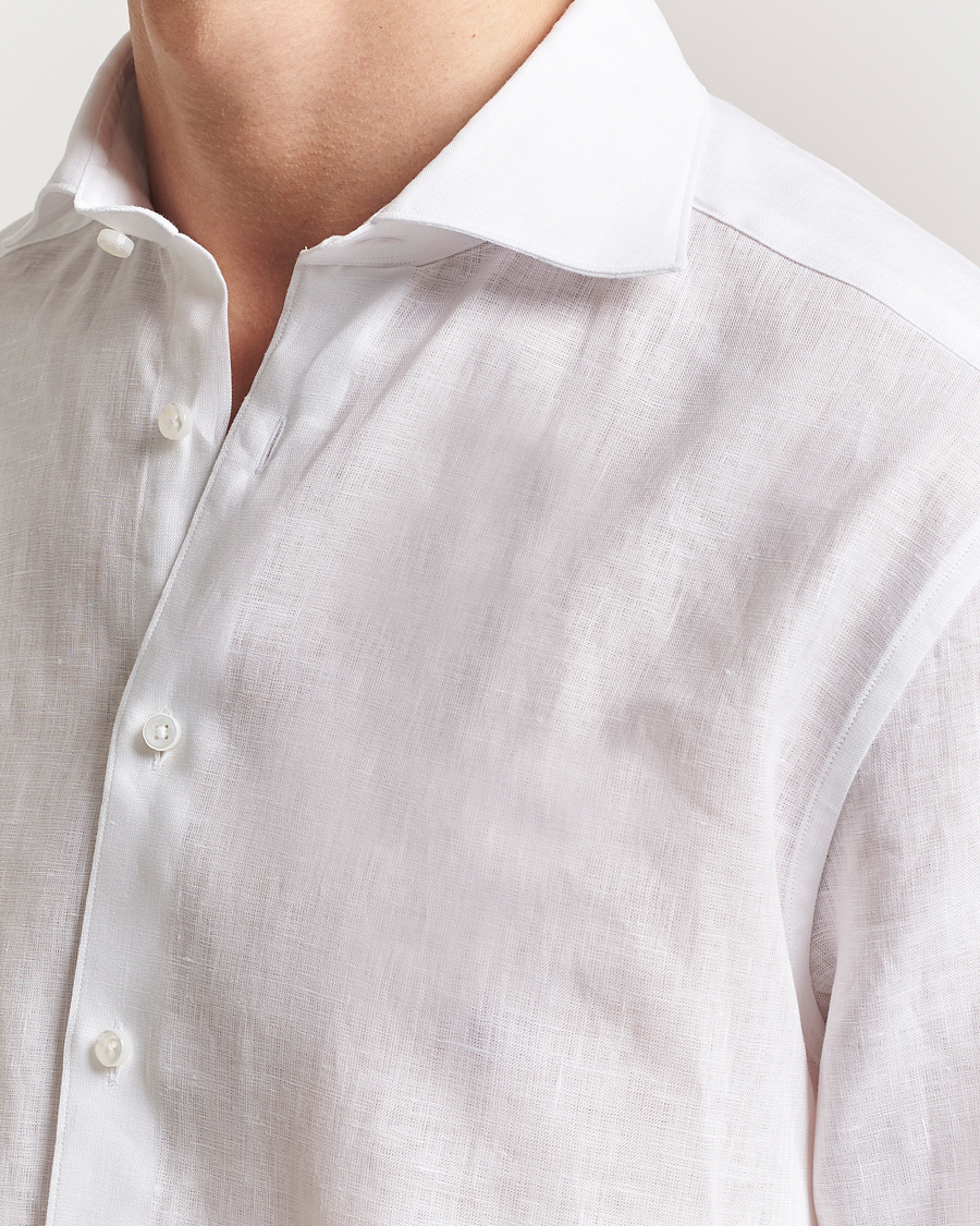 Uomini | Camicie | Stenströms | 1899 Linen Shirt White