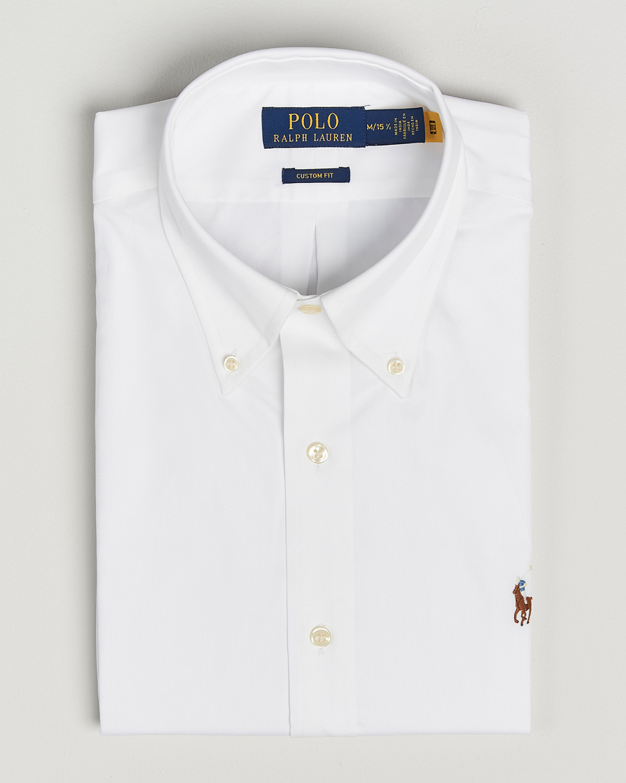 Uomini | Camicie | Polo Ralph Lauren | Custom Fit Oxford Dress Shirt White