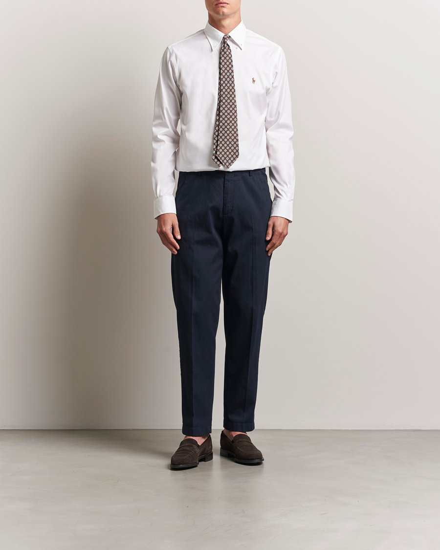 Uomini | Camicie | Polo Ralph Lauren | Custom Fit Oxford Dress Shirt White