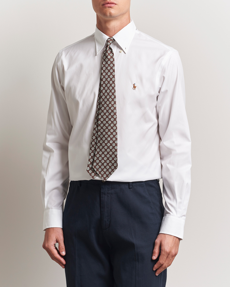 Uomini | Camicie | Polo Ralph Lauren | Custom Fit Oxford Dress Shirt White