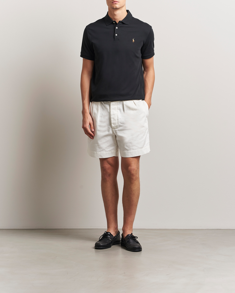 Uomini | Polo | Polo Ralph Lauren | Custom Slim Fit Cotton Polo Polo Black