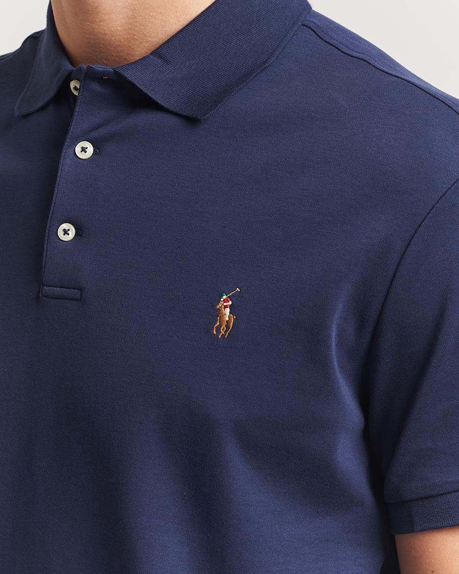 Uomini | Polo | Polo Ralph Lauren | Custom Slim Fit Cotton Polo Refined Navy