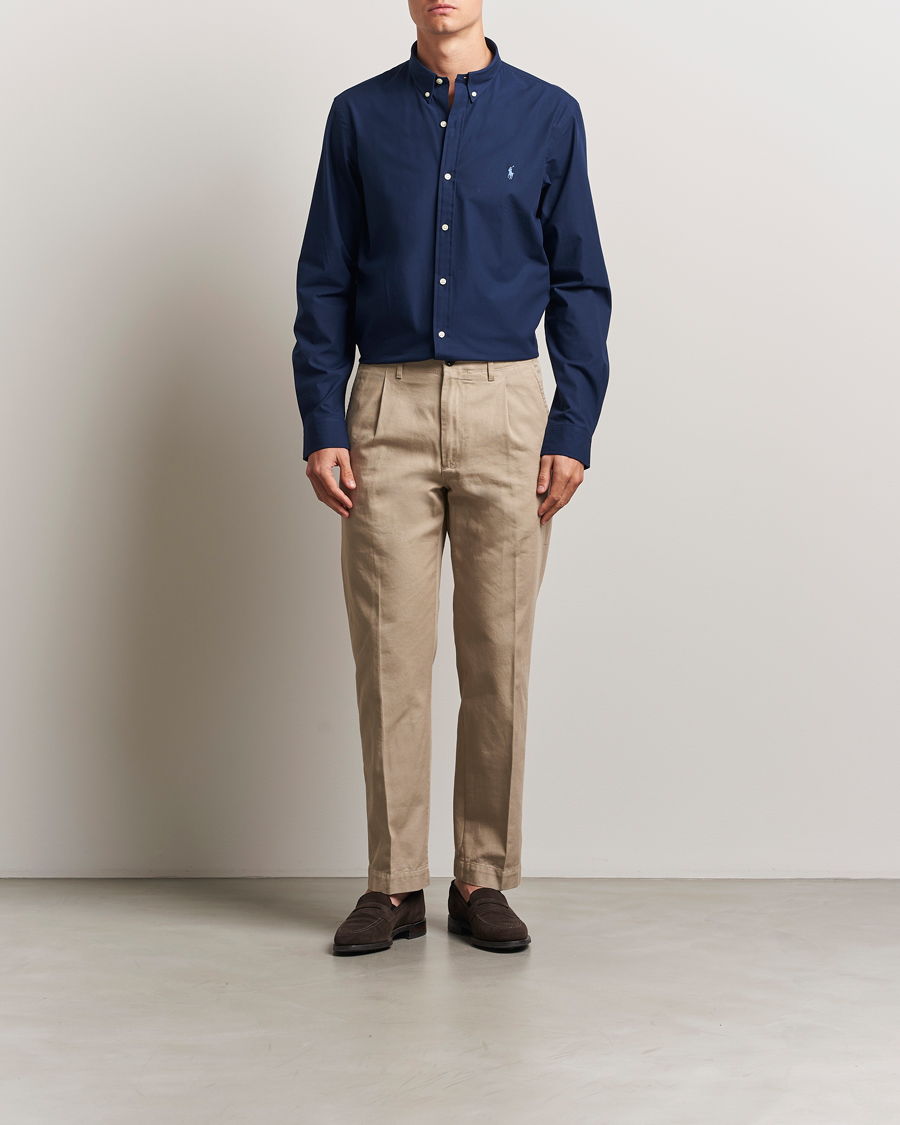 Uomini | Camicie | Polo Ralph Lauren | Slim Fit Poplin Shirt Newport Navy