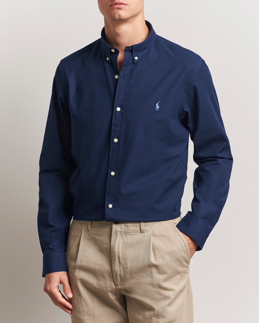 Uomini | Camicie | Polo Ralph Lauren | Slim Fit Poplin Shirt Newport Navy
