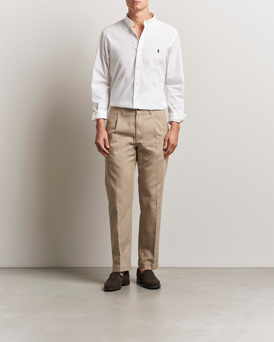 Uomini | Camicie | Polo Ralph Lauren | Slim Fit Poplin Shirt White