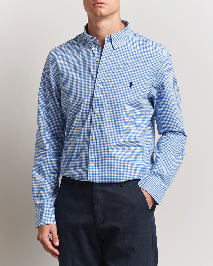 Uomini | Camicie | Polo Ralph Lauren | Slim Fit Poplin Shirt Blue/Check