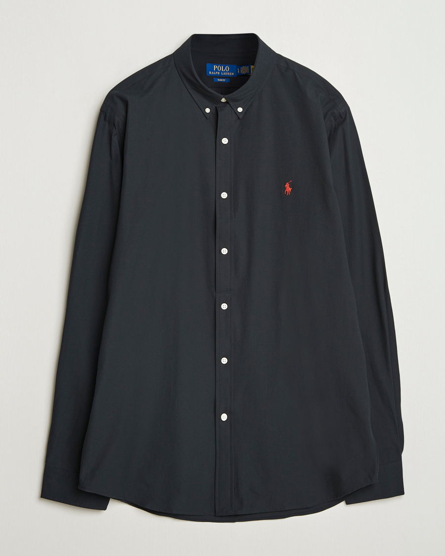 Uomini | Camicie | Polo Ralph Lauren | Slim Fit Poplin Shirt Polo Black