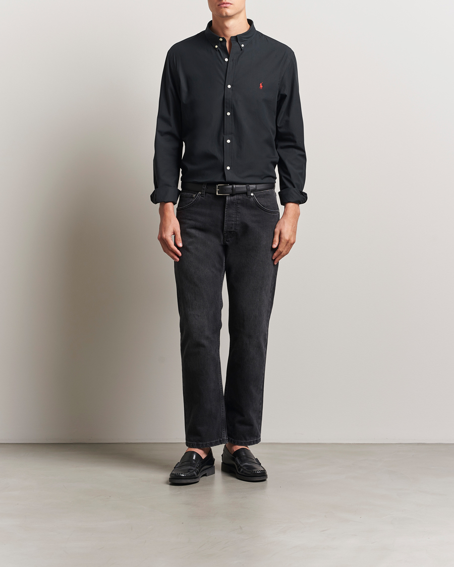 Uomini | Camicie | Polo Ralph Lauren | Slim Fit Poplin Shirt Polo Black