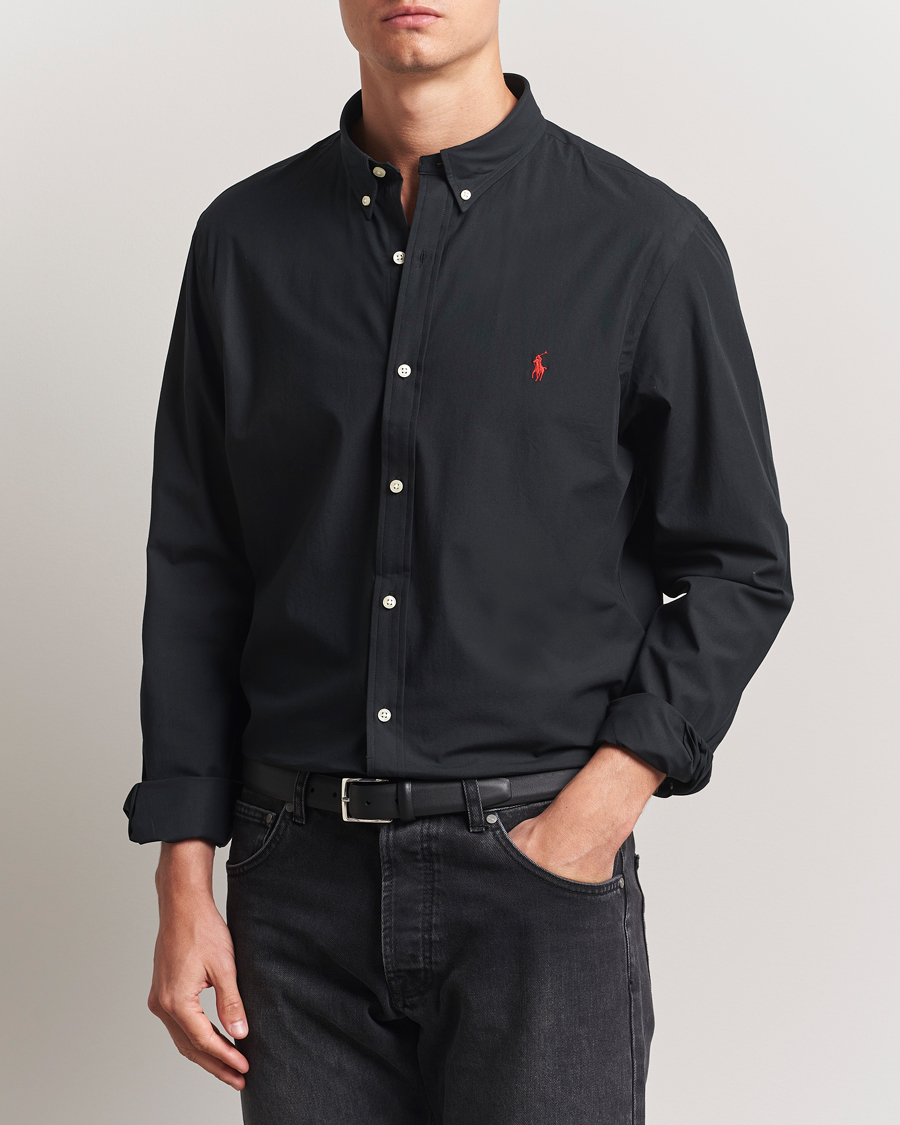 Uomini | Camicie | Polo Ralph Lauren | Slim Fit Poplin Shirt Polo Black