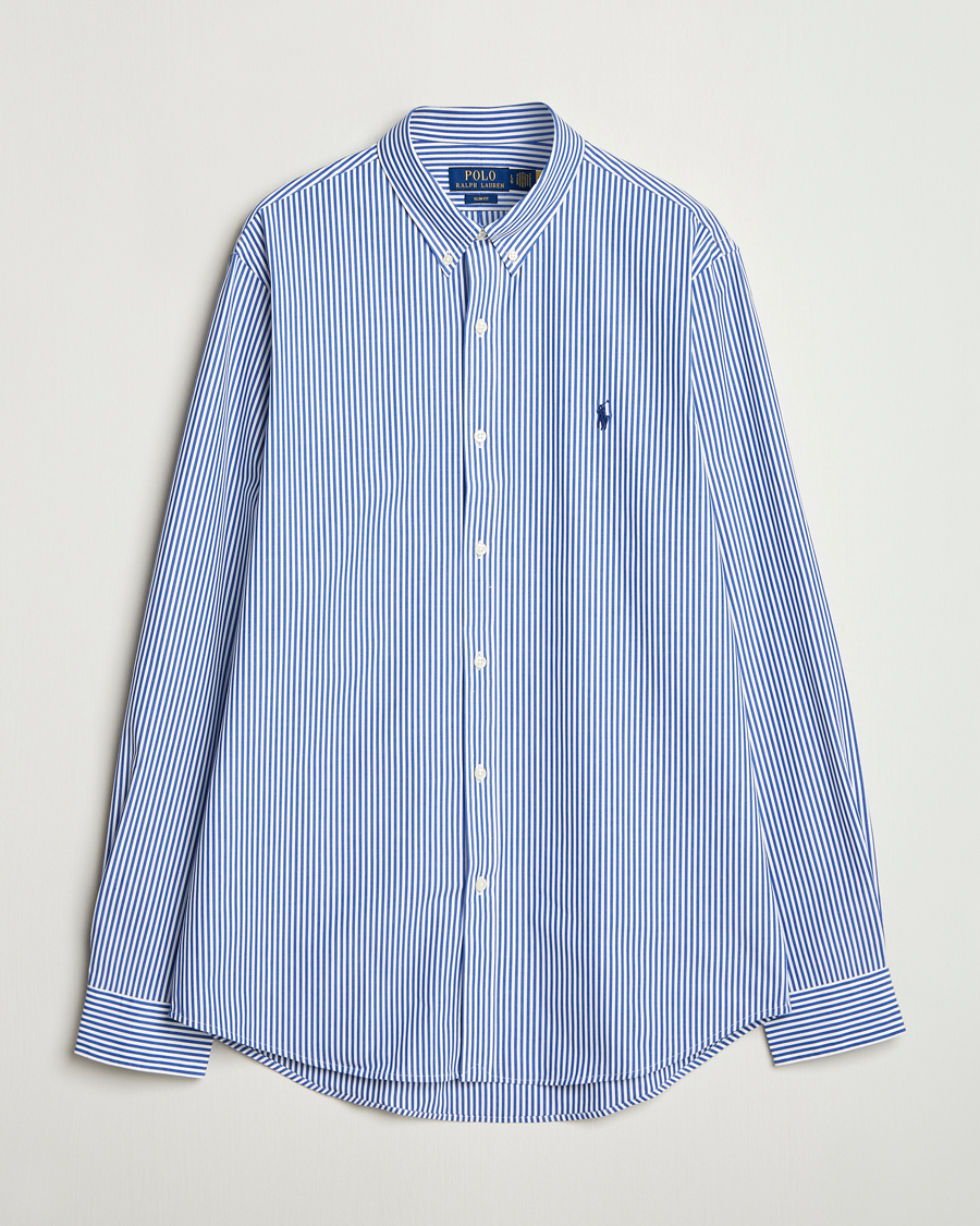 Uomini | Camicie | Polo Ralph Lauren | Slim Fit Poplin Shirt Blue/White Bengal Stripe