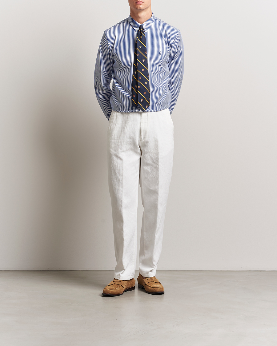 Uomini | Camicie | Polo Ralph Lauren | Slim Fit Poplin Shirt Blue/White Bengal Stripe