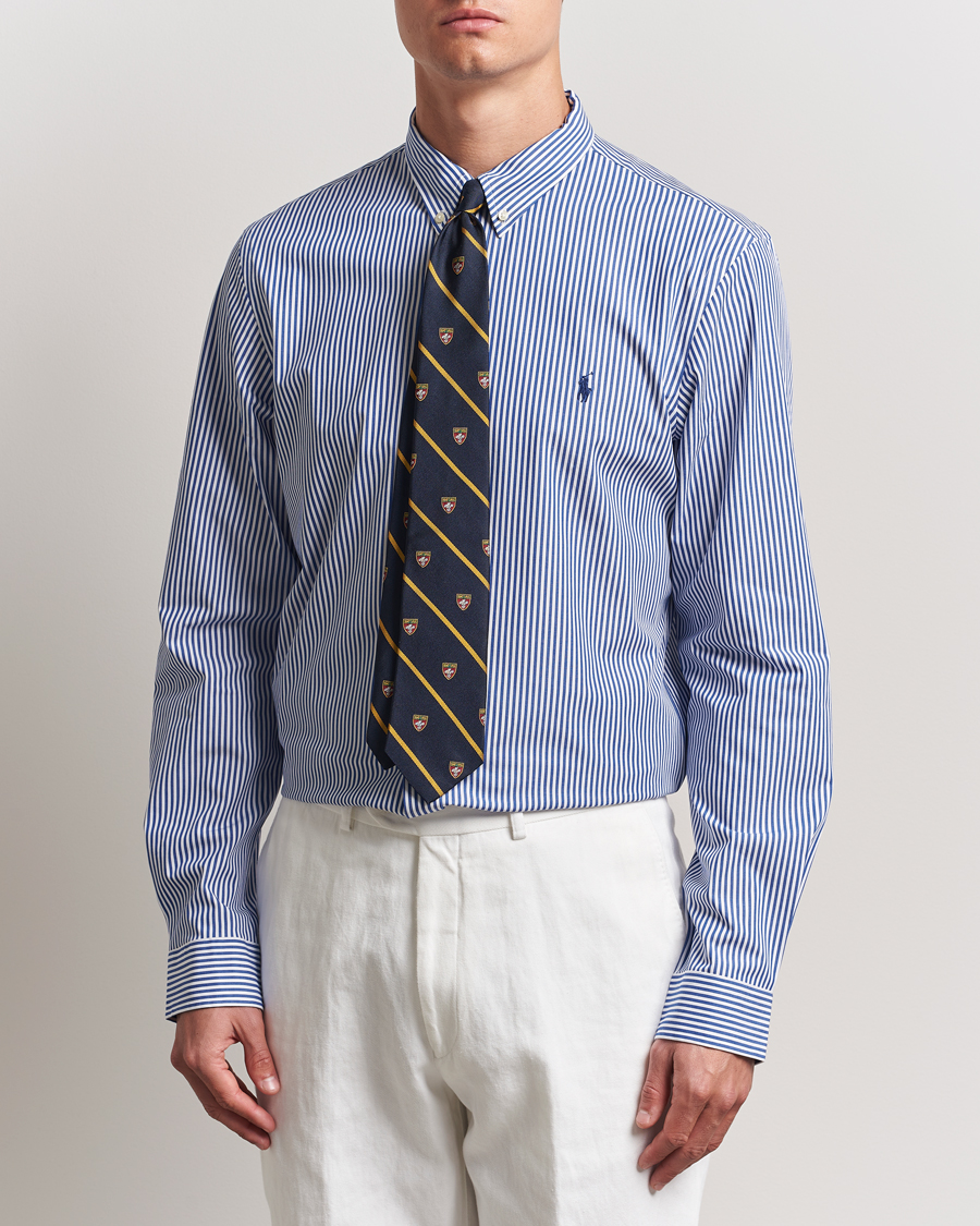 Uomini | Camicie | Polo Ralph Lauren | Slim Fit Poplin Shirt Blue/White Bengal Stripe
