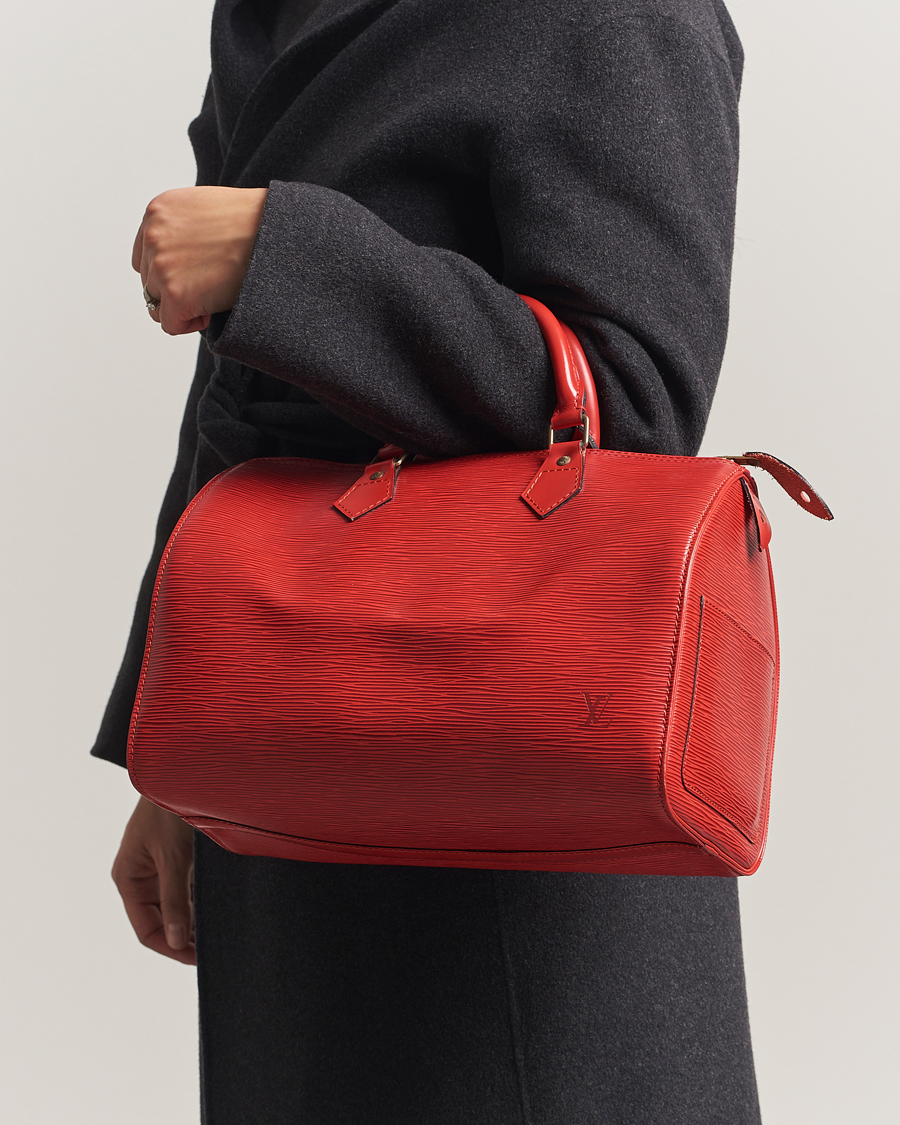 Uomini | Louis Vuitton Pre-Owned Speedy 30 Handbag Epi Leather Red  | Louis Vuitton Pre-Owned | Speedy 30 Handbag Epi Leather Red 