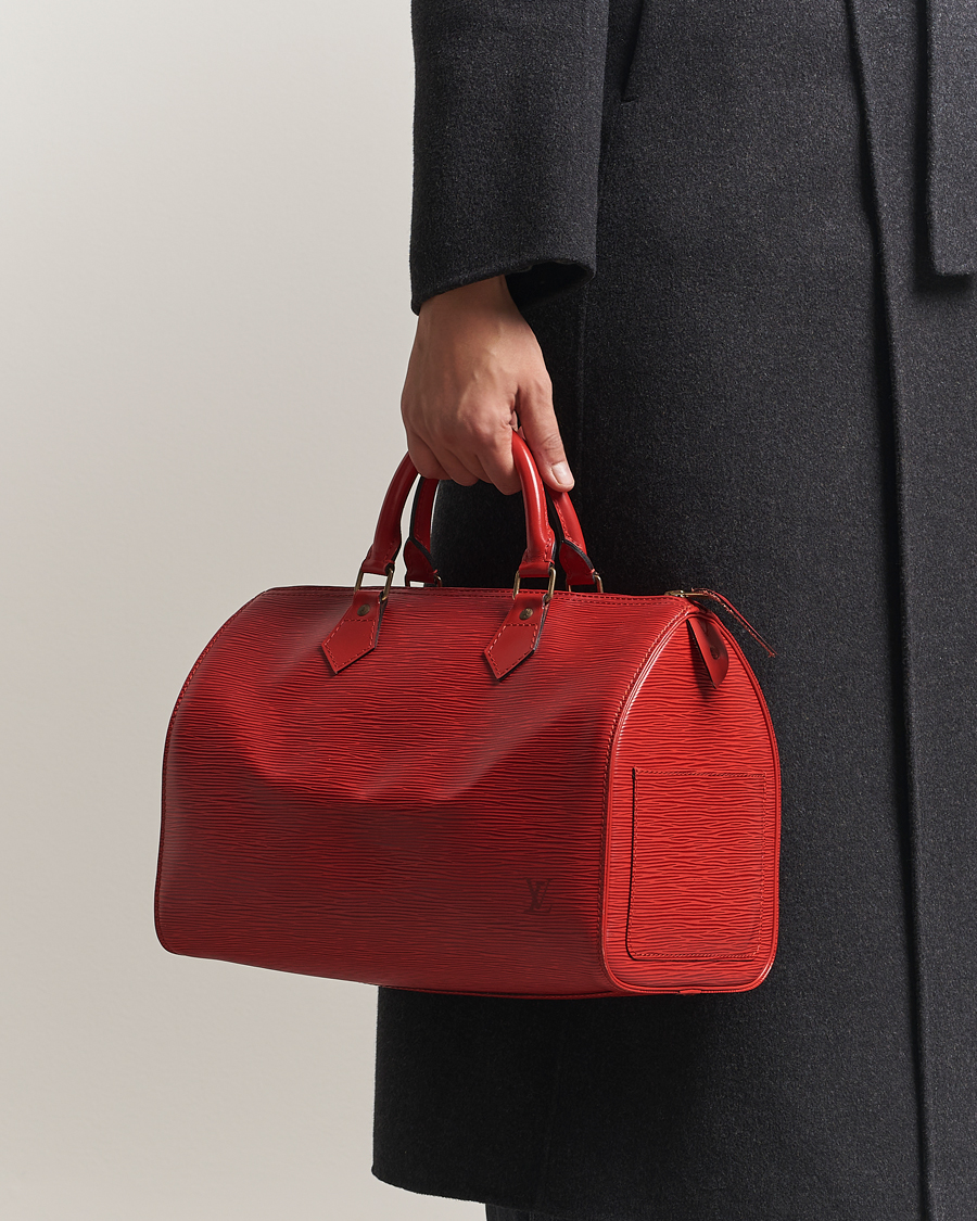 Uomini | Louis Vuitton Pre-Owned Speedy 30 Handbag Epi Leather Red  | Louis Vuitton Pre-Owned | Speedy 30 Handbag Epi Leather Red 