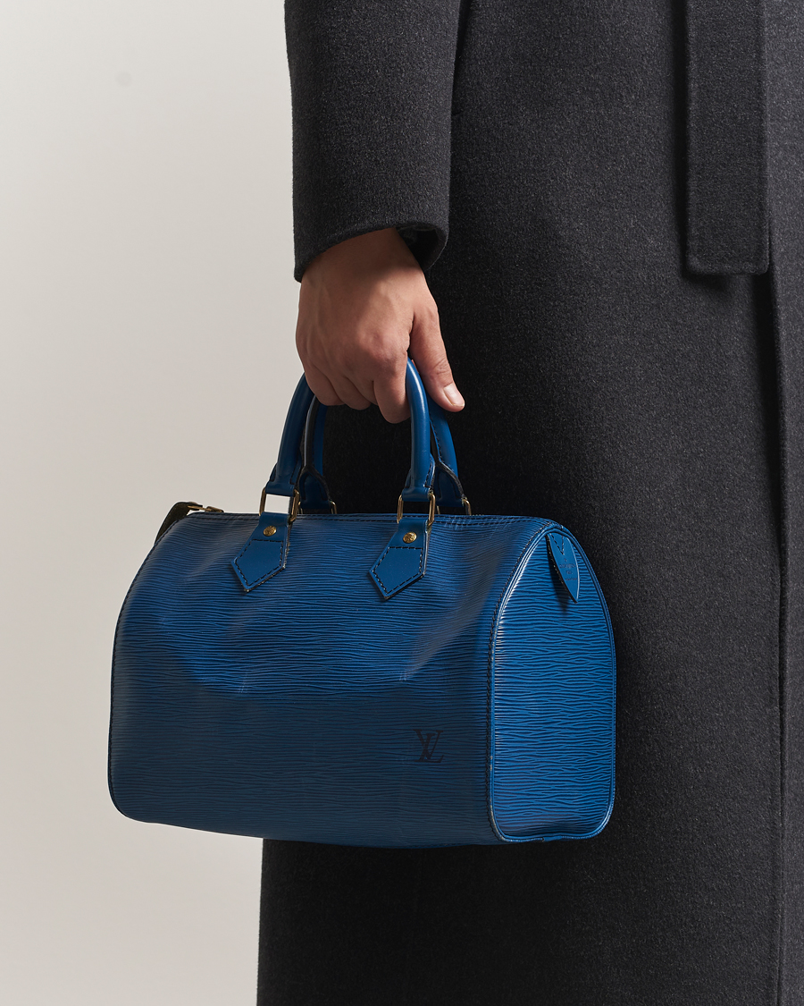Uomini | Pre-Owned & Vintage Bags | Louis Vuitton Pre-Owned | Speedy 25 Handbag Epi Leather Blue 