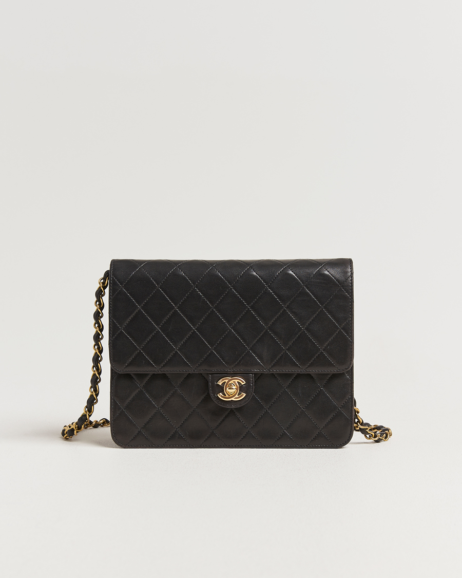 Uomini | Pre-Owned & Vintage Bags | Chanel Pre-Owned | Single Flap Bag Black