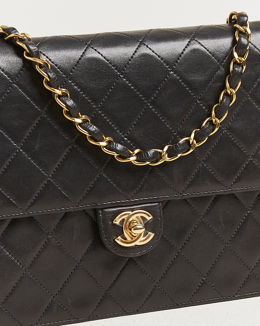Uomini | Pre-Owned & Vintage Bags | Chanel Pre-Owned | Single Flap Bag Black