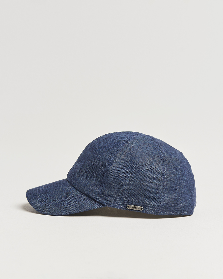 Uomini | Cappelli & Berretti | Wigéns | Baseball Linen Cap Denim Blue