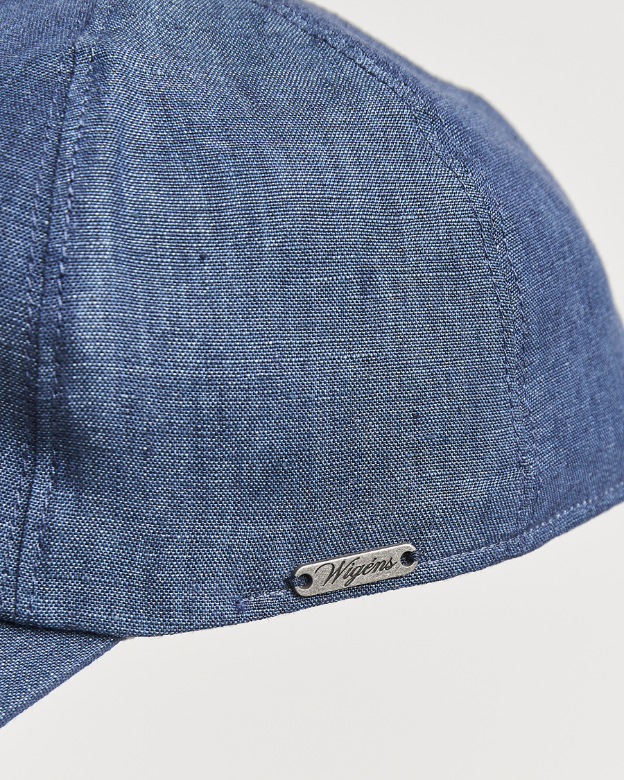 Uomini | Cappelli & Berretti | Wigéns | Baseball Linen Cap Denim Blue