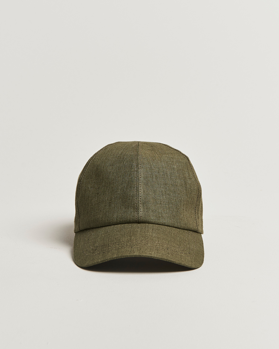 Uomini | Cappelli & Berretti | Wigéns | Baseball Linen Cap Olive