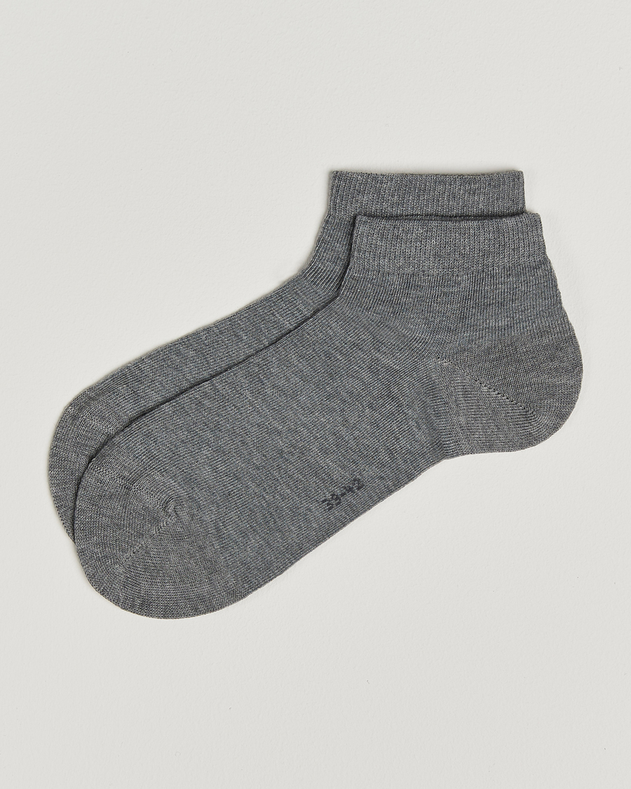 Uomini | Biancheria intima | Falke | Happy 2-Pack Cotton Sneaker Socks Light Grey Melange
