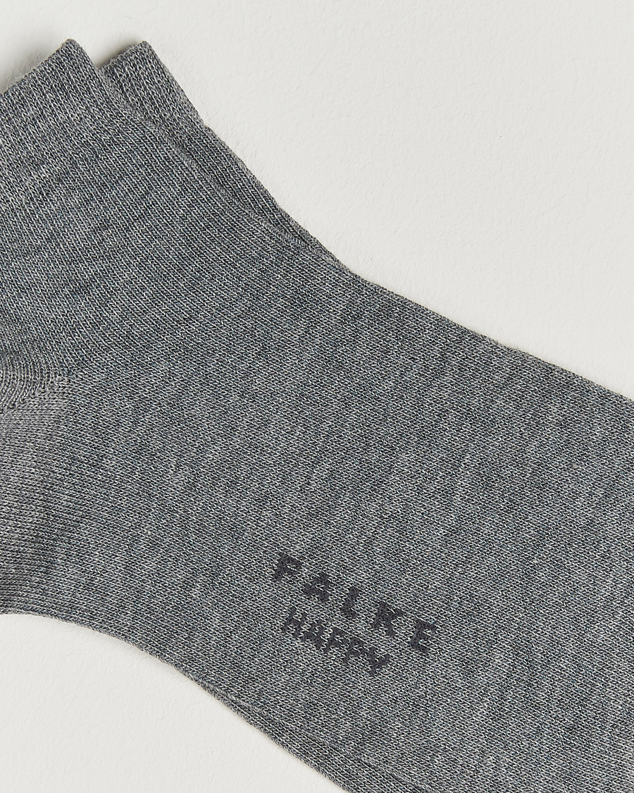 Uomini | Biancheria intima | Falke | Happy 2-Pack Cotton Sneaker Socks Light Grey Melange