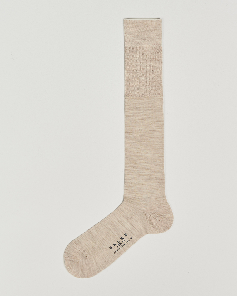 Uomini | Biancheria intima | Falke | Airport Knee Sock Beige Melange