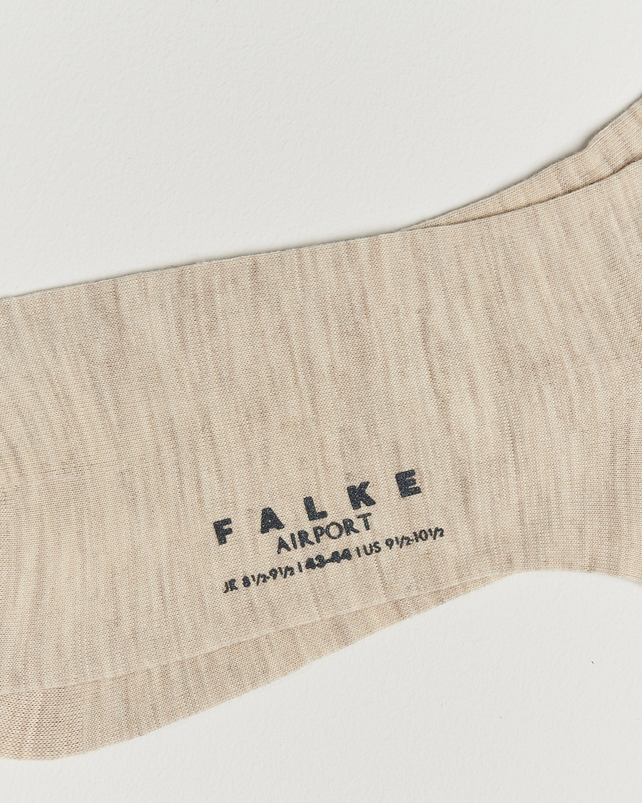 Uomini | Biancheria intima | Falke | Airport Knee Sock Beige Melange