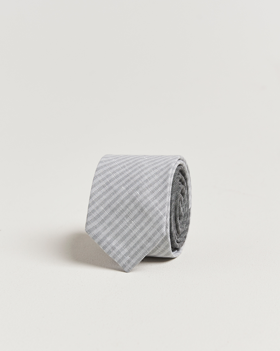 Uomini | Cravatte | Thom Browne | Uni Stripe Tie Light Grey