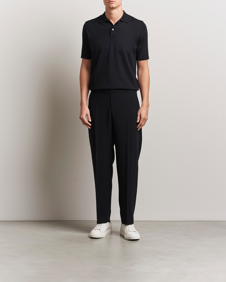 Uomini | Polo | Samsøe Samsøe | Sarown Knitted Polo Black