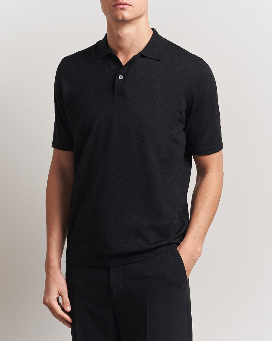 Uomini | Polo | Samsøe Samsøe | Sarown Knitted Polo Black