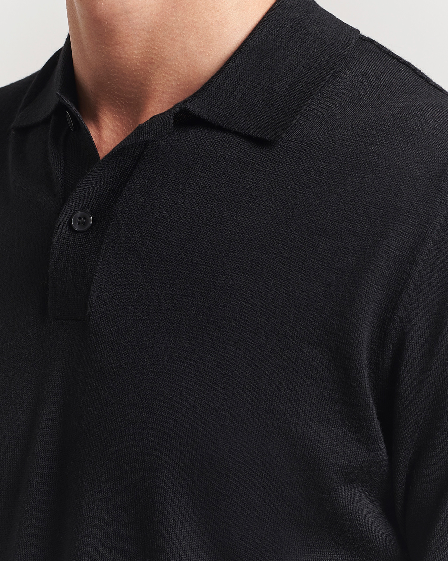 Uomini | Polo | Samsøe Samsøe | Sarown Knitted Polo Black