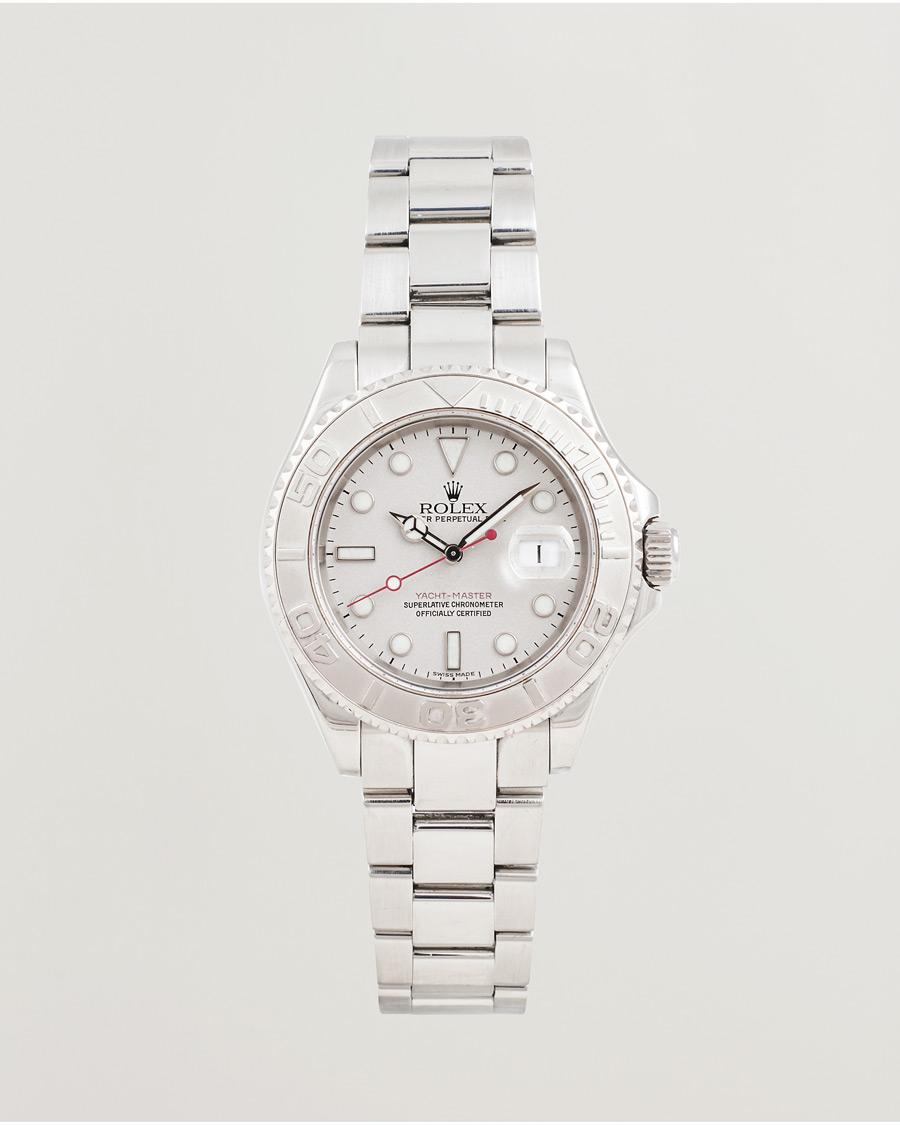 Uomini | Rolex Pre-Owned Yacht Master Oyster Perpetual Steel Platinum | Rolex Pre-Owned | Yacht Master Oyster Perpetual Steel Platinum