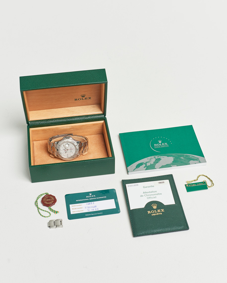Uomini | Rolex Pre-Owned Yacht Master Oyster Perpetual Steel Platinum | Rolex Pre-Owned | Yacht Master Oyster Perpetual Steel Platinum