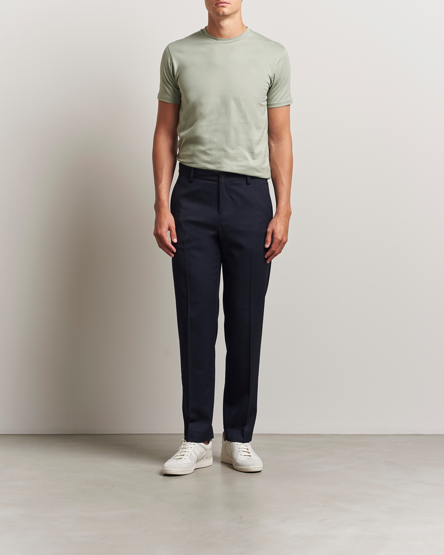 Uomini | T-shirt | Sunspel | Riviera Midweight T-Shirt Pastel Green