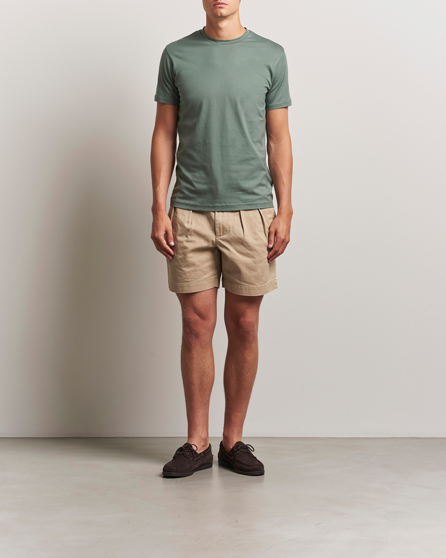 Uomini | T-shirt | Sunspel | Riviera Midweight T-Shirt Dusk Green