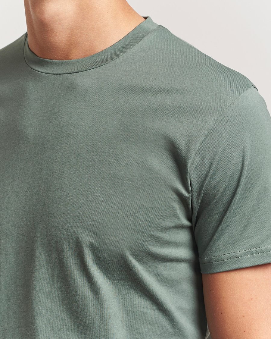 Uomini | T-shirt | Sunspel | Riviera Midweight T-Shirt Dusk Green