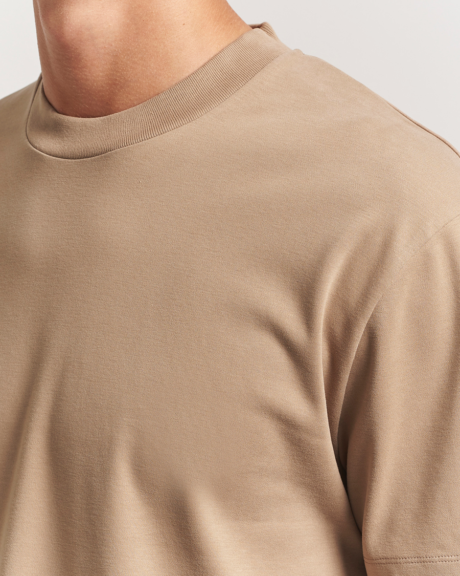 Uomini | T-shirt | Sunspel | Heavy Weight Supima Cotton T-Shirt Dune