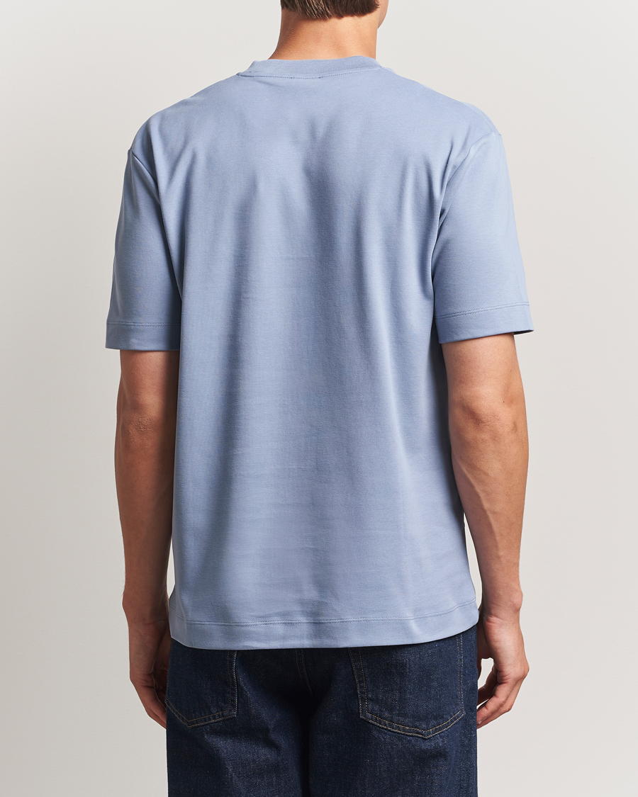 Uomini | T-shirt | Sunspel | Heavy Weight Supima Cotton T-Shirt Vintage Blue