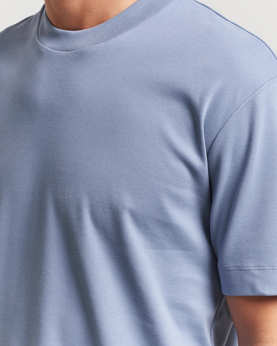 Uomini | T-shirt | Sunspel | Heavy Weight Supima Cotton T-Shirt Vintage Blue