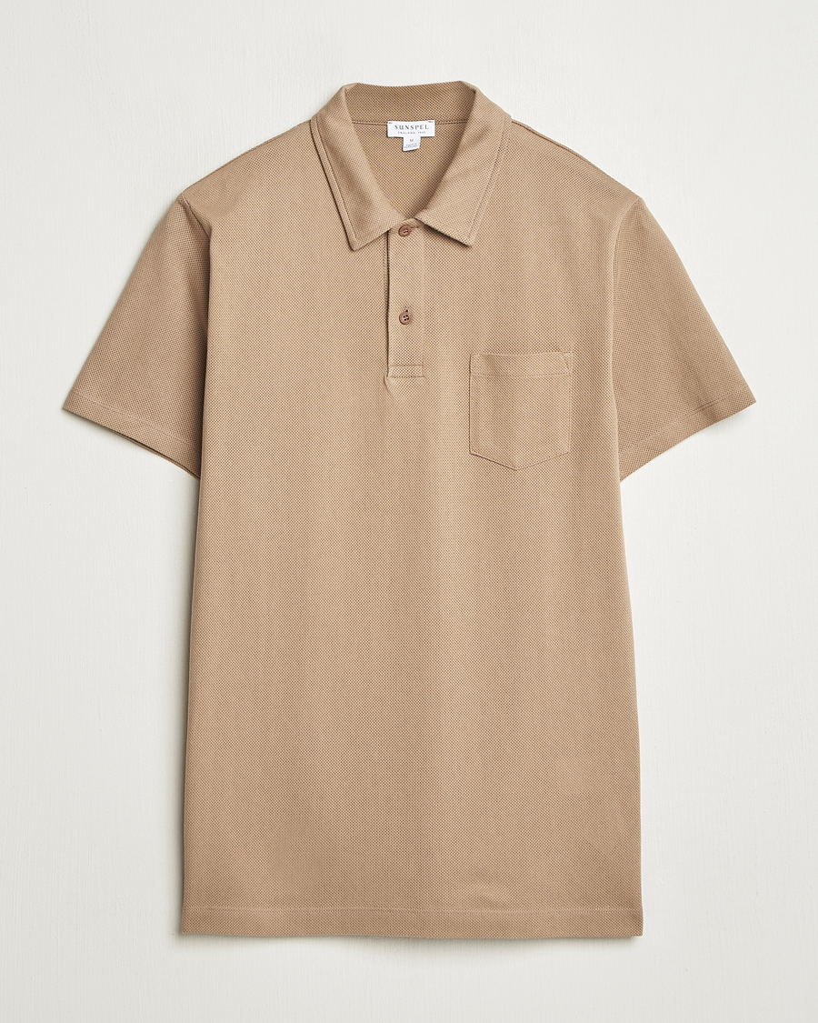 Uomini | Polo | Sunspel | Riviera Polo Shirt Dune