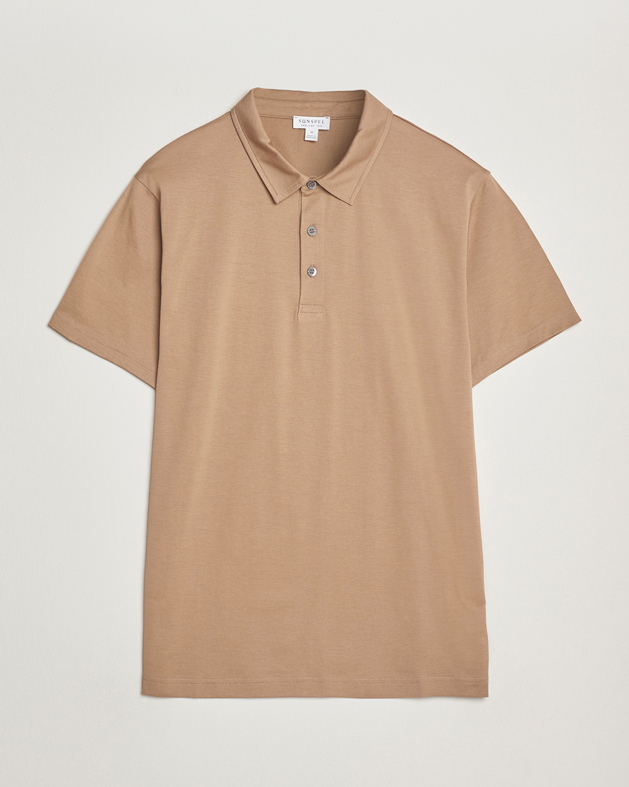Uomini | Polo | Sunspel | Cotton Jersey Polo Dune
