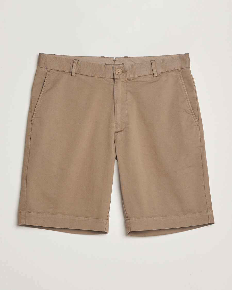 Uomini | Camicie | Sunspel | Cotton Chino Shorts Dark Stone