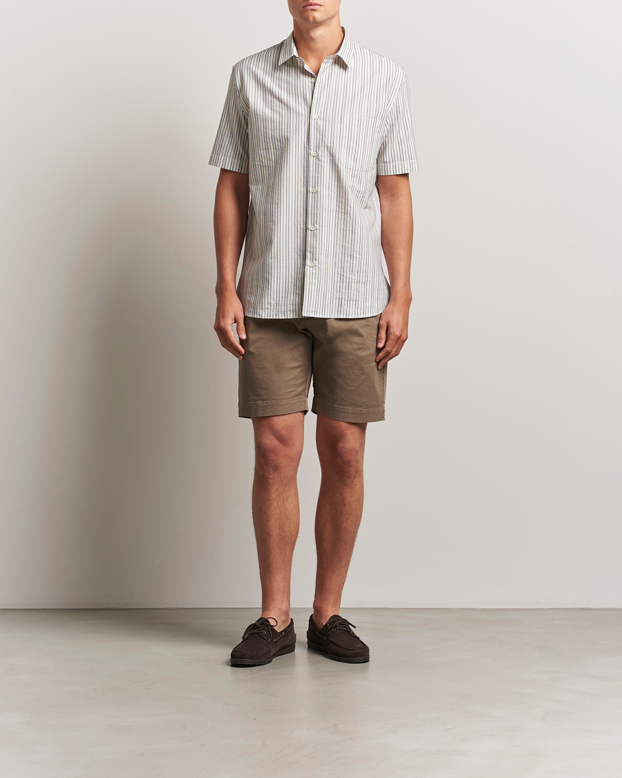 Uomini | Camicie | Sunspel | Cotton Chino Shorts Dark Stone