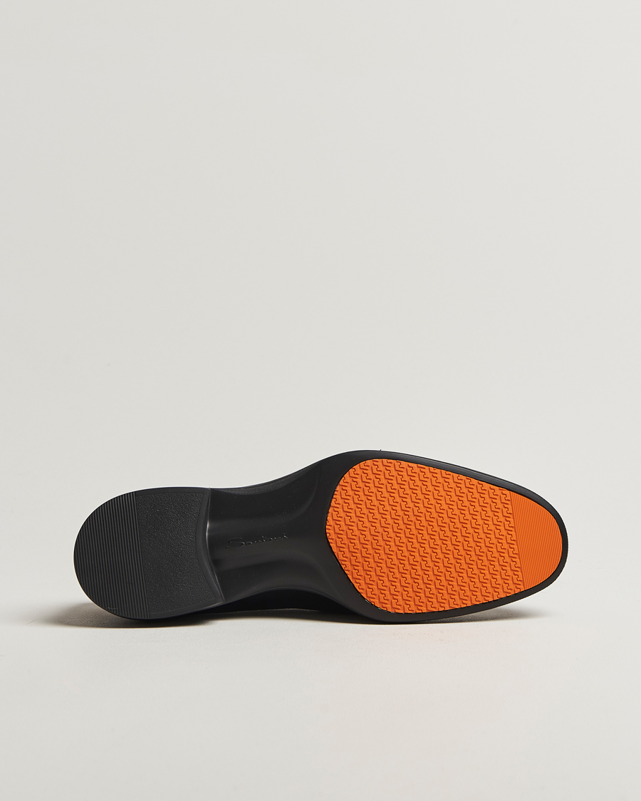 Uomini | Mocassini | Santoni | Easy Penny Loafer Black Calf