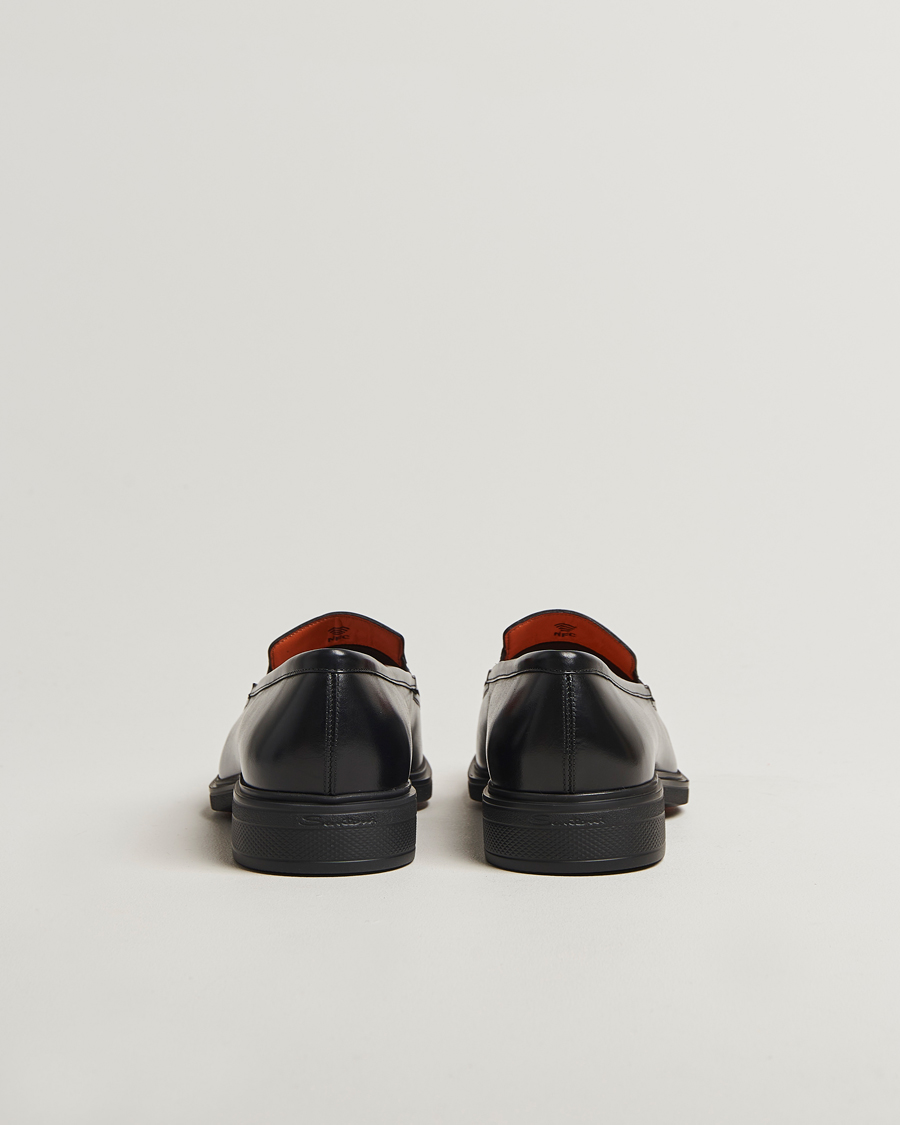 Uomini | Mocassini | Santoni | Easy Penny Loafer Black Calf
